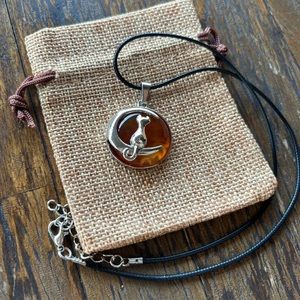 Crystal Cat Necklace Carnelian Kitty Cat Necklace Carnelian Red Agate Necklace